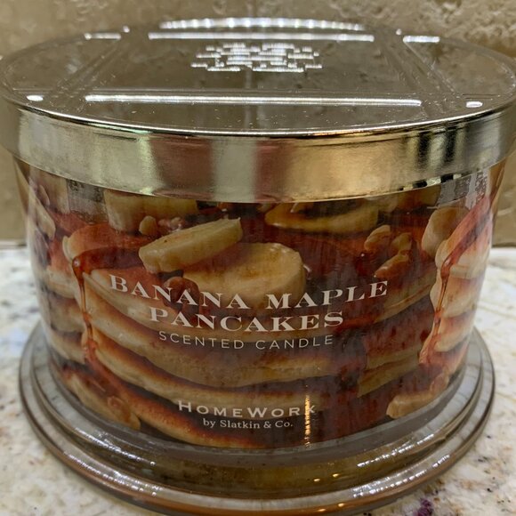 HomeWorx by Harry Slatkin Banana Maple Pancakes Scented 4-Wick Candle 18oz - Picture 1 of 4